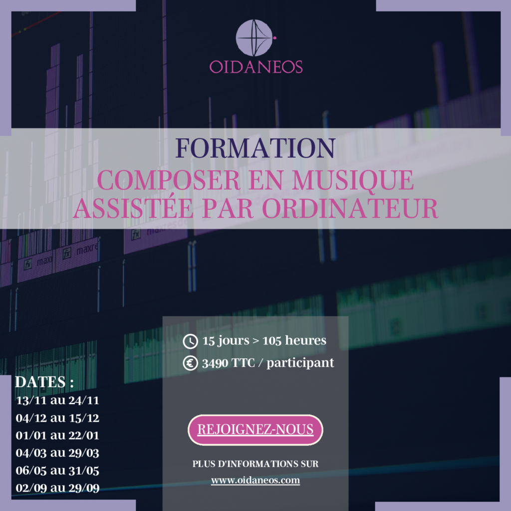 Formation Composer en Musique Assistée par Ordinateur MAO Oidaneos
