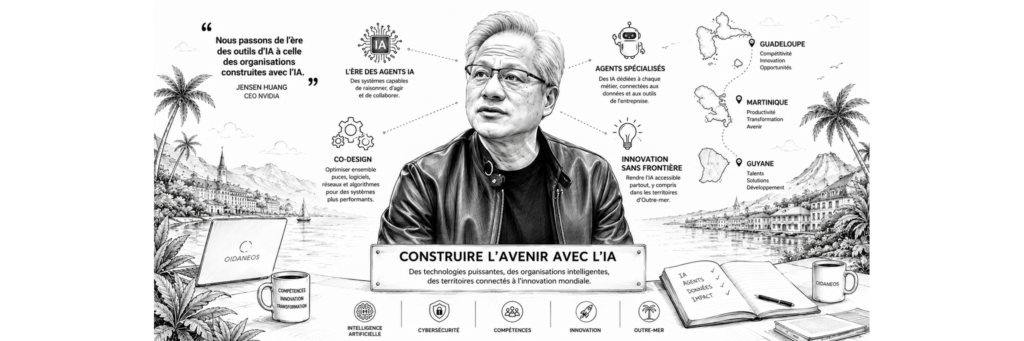 Jensen Huang présentant l’avenir des agents IA et leur transformation des entreprises