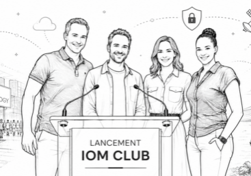 Illustration du lancement de l'IOM Club à VivaTech 2026 réunissant les acteurs de l'innovation, de l'intelligence artificielle et de la cybersécurité entre Paris et les Antilles-Guyane.