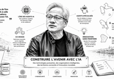 Jensen Huang présentant l’avenir des agents IA et leur transformation des entreprises